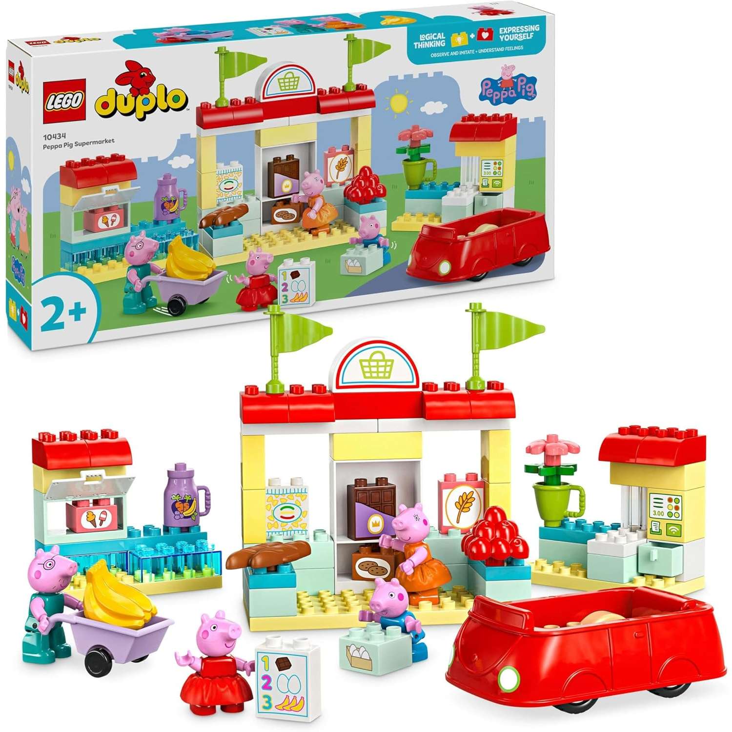 Конструктор LEGO DUPLO Супермаркет Свинка Пеппа 70 дет. - фото 1