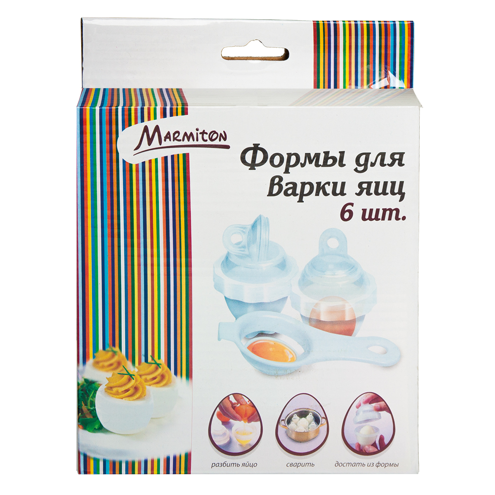 Формы для варки яиц Marmiton D-65 см H-9 см ложка-сепаратор 13х65х25 см - фото 1