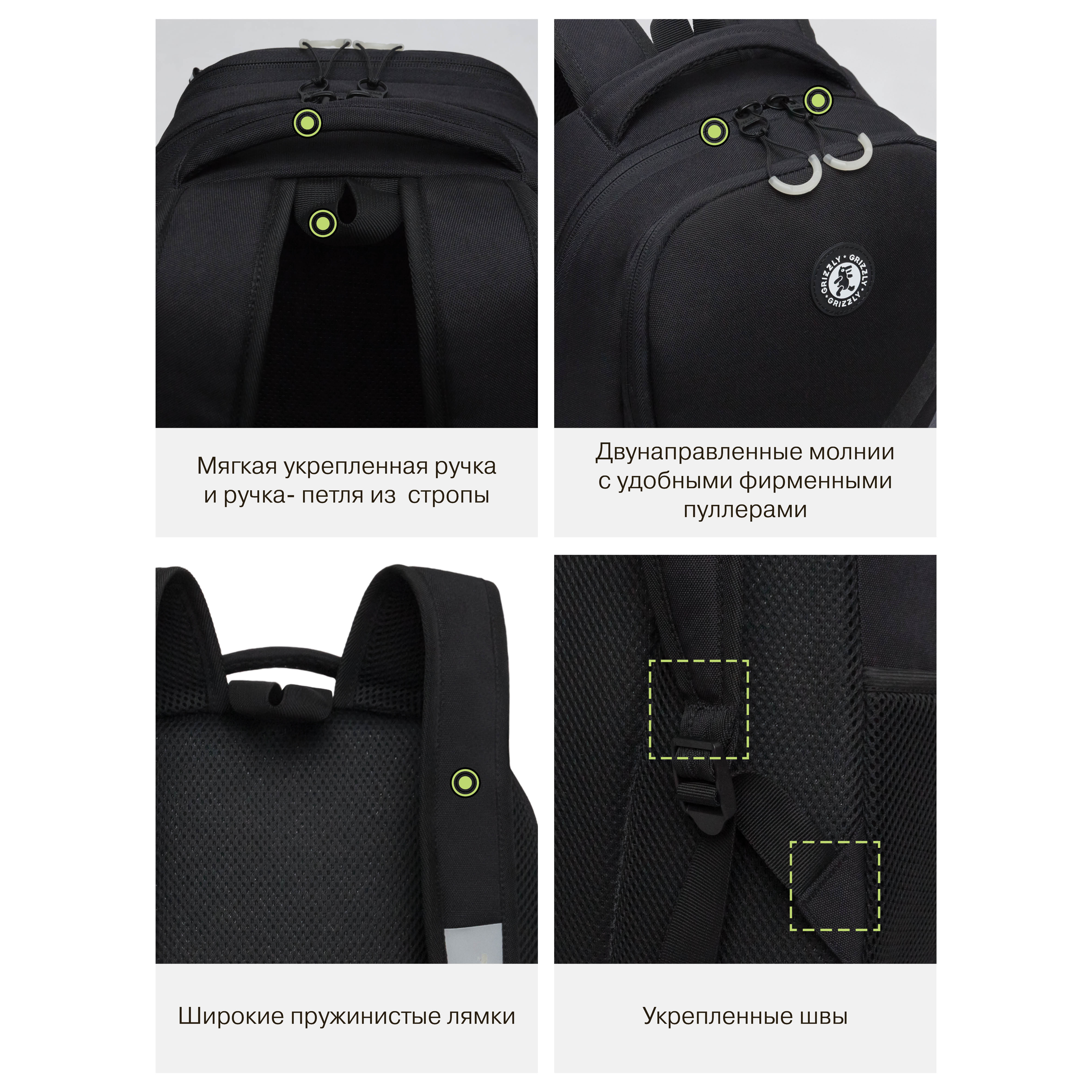 Рюкзак Grizzly Лого - фото 11
