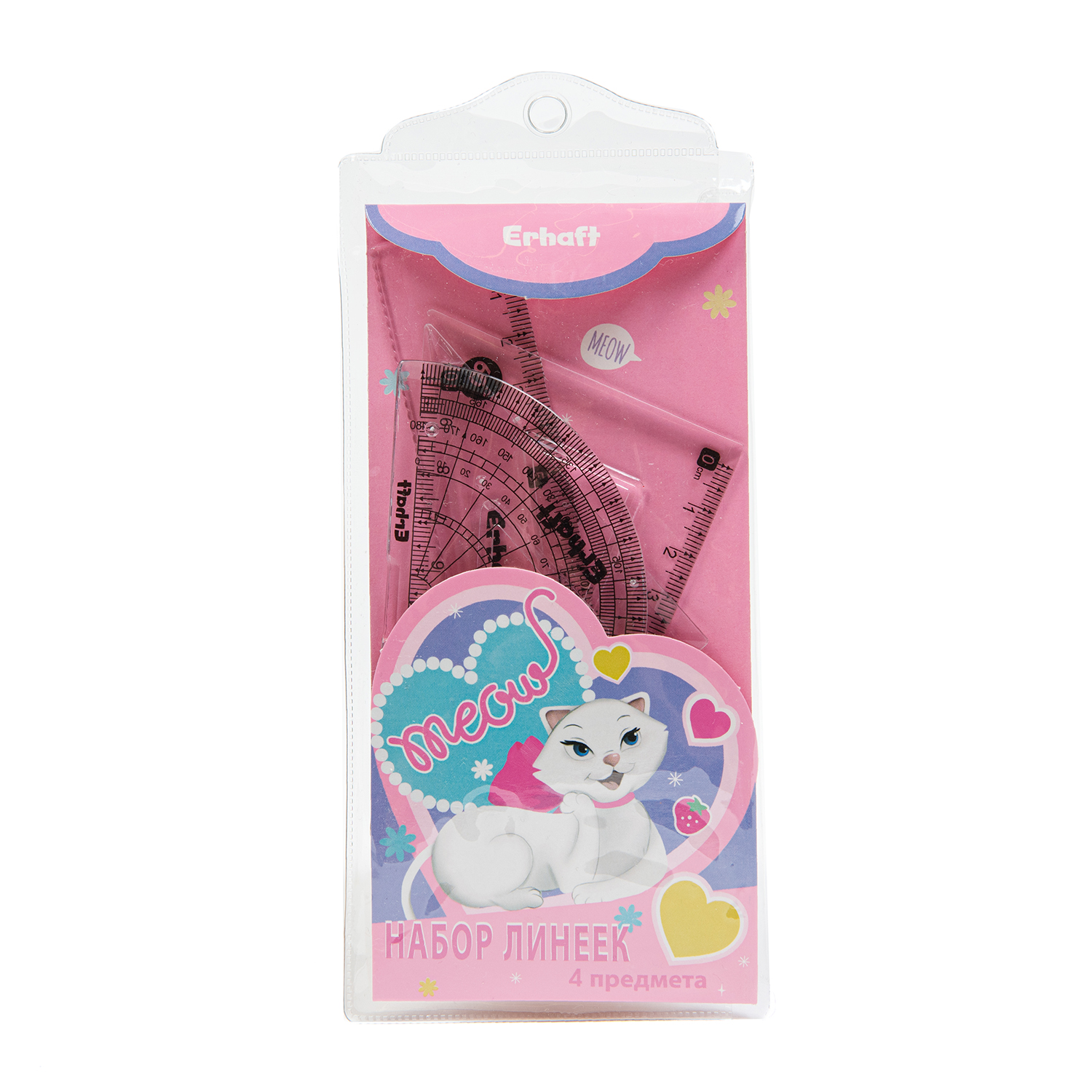 Набор чертёжный Erhaft пластик 4 шт. - фото 1