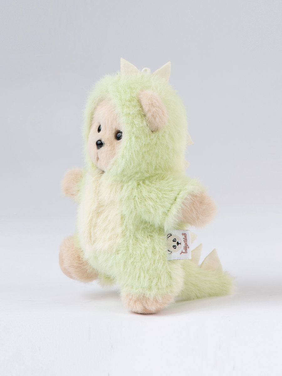 Мягкая игрушка TeddyTales Медведь в костюме дино брелок - фото 2