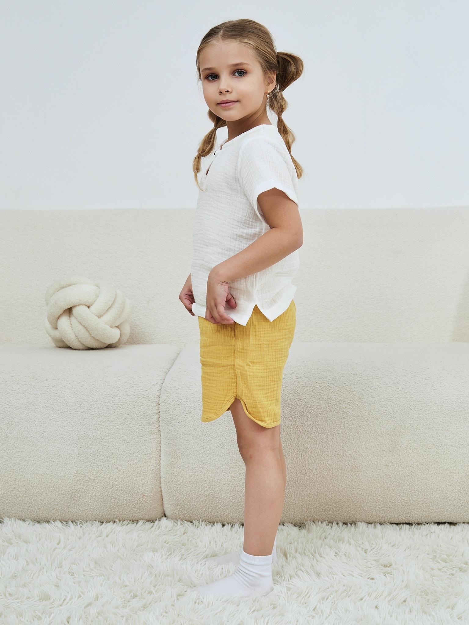 Шорты MOUN Шорты_муслин_горчичный - фото 15