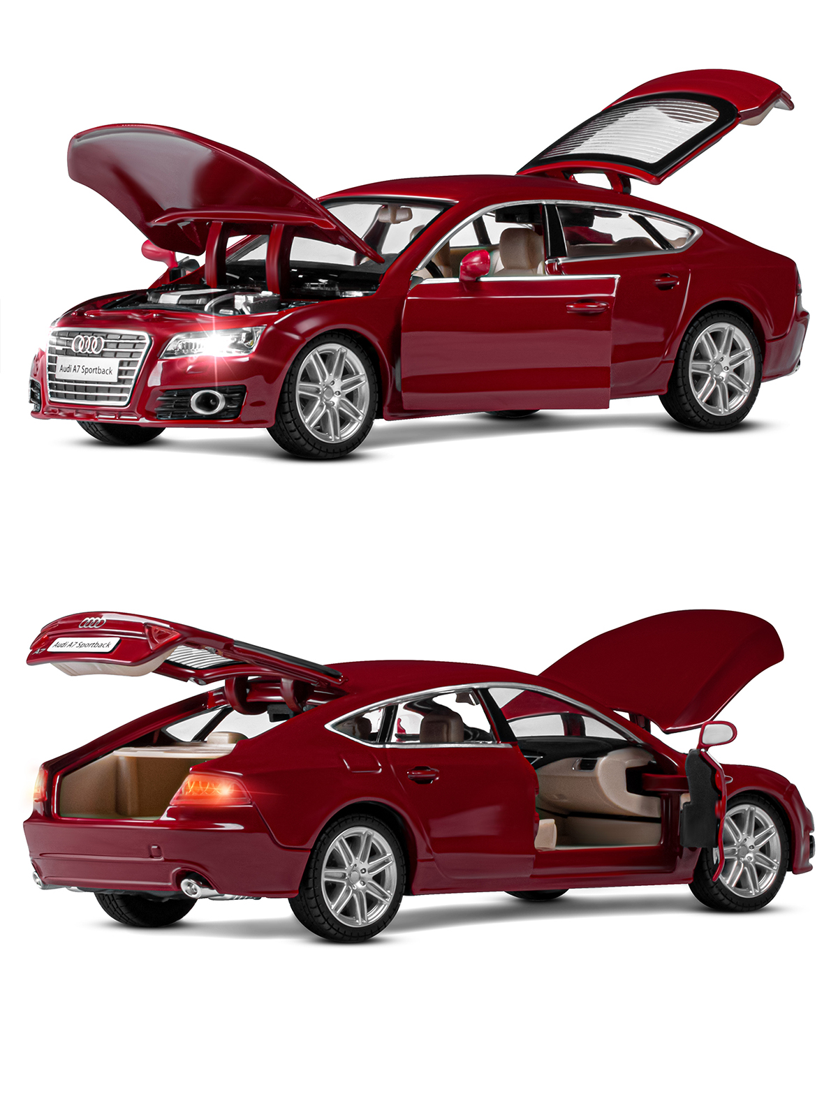 Автомобиль АВТОпанорама Audi A7 1:24 JB1251148 - фото 12