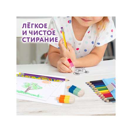 Ластик Юнландия Сладкие истории 3 шт.
