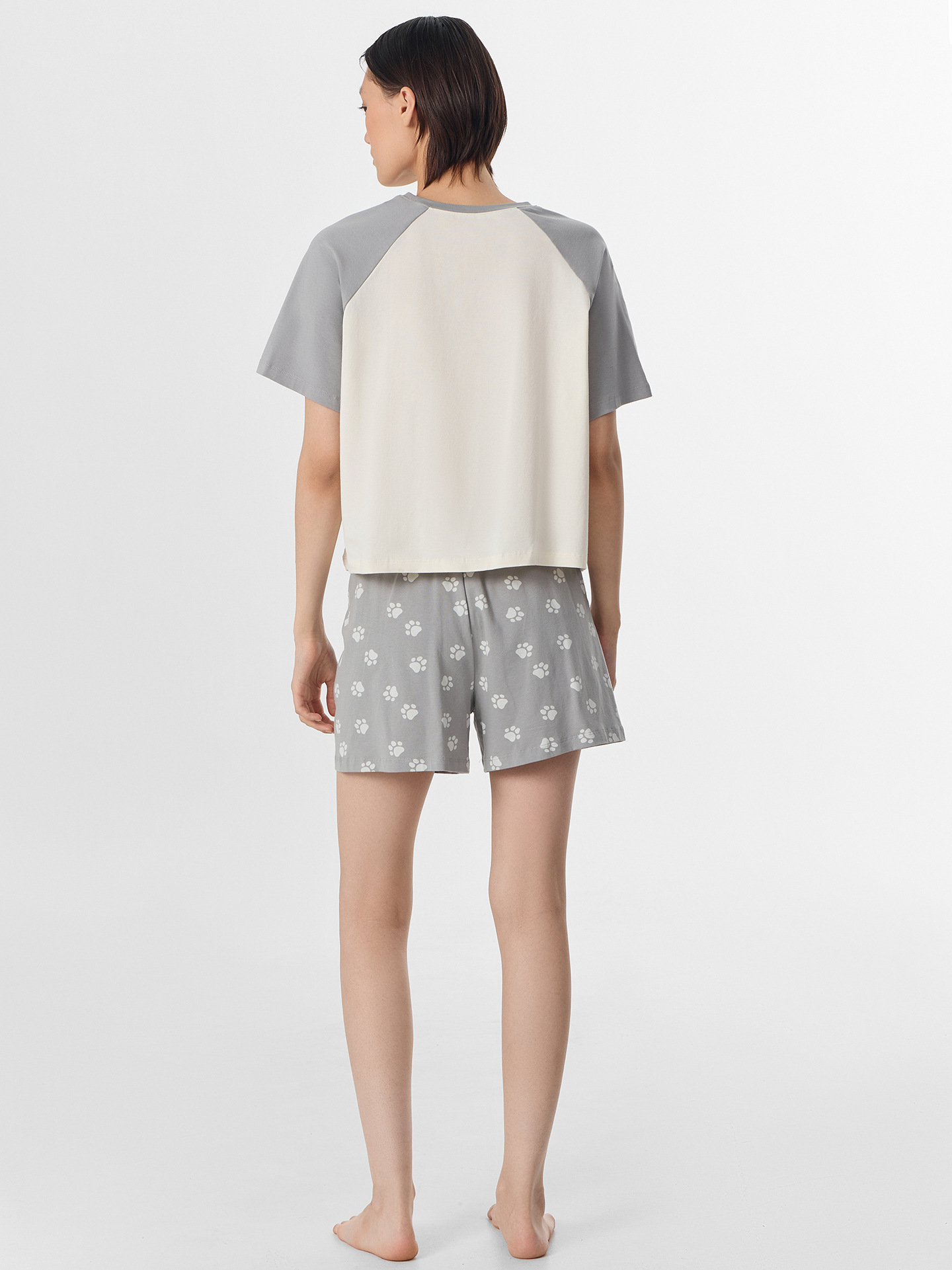 Пижама Mark Formelle (Марк Формэль) 592535/молочный +лапки на сером - фото 2