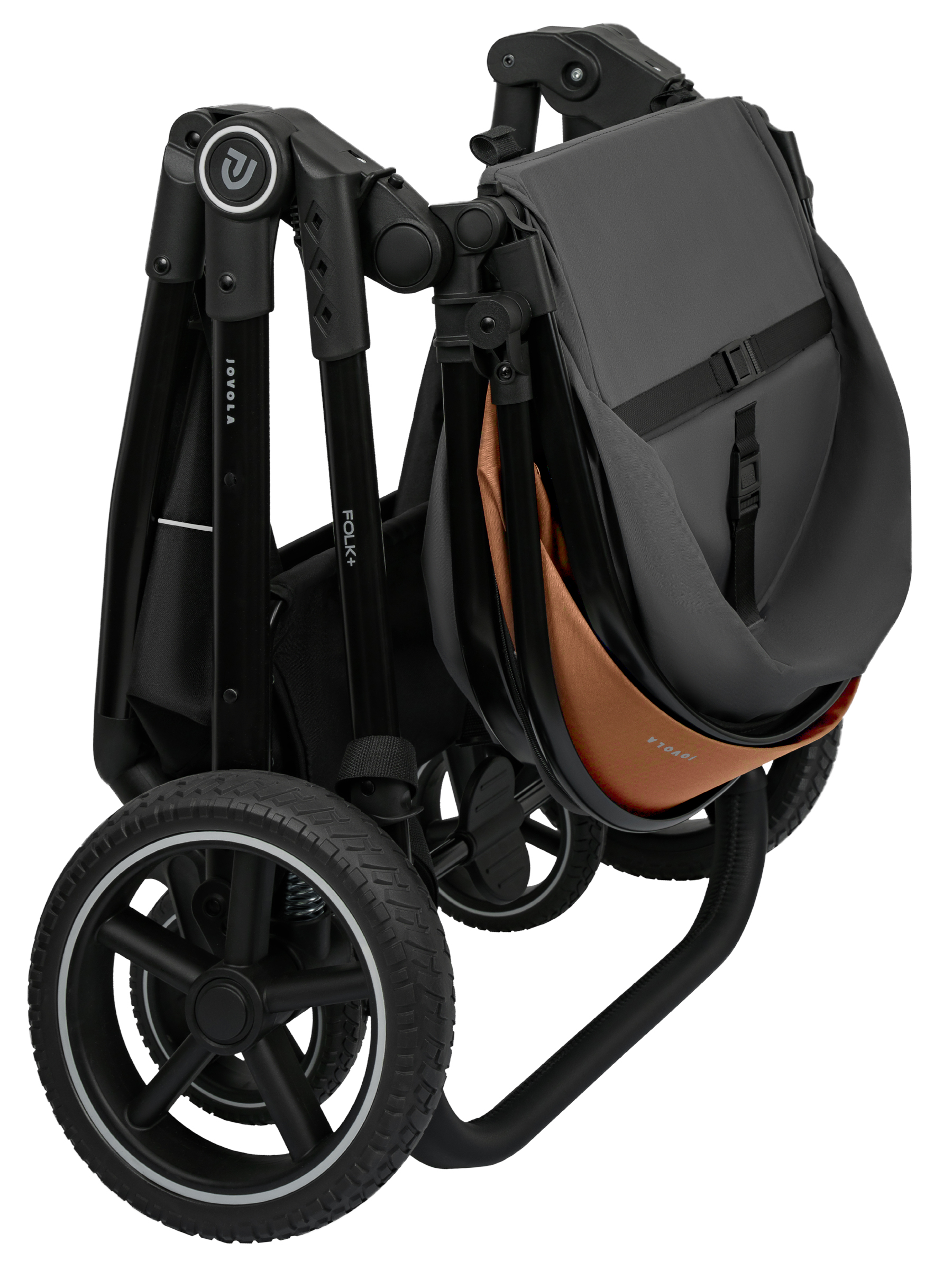 Коляска трансформер JOVOLA Folk+ 3в1 оранжевый - фото 30