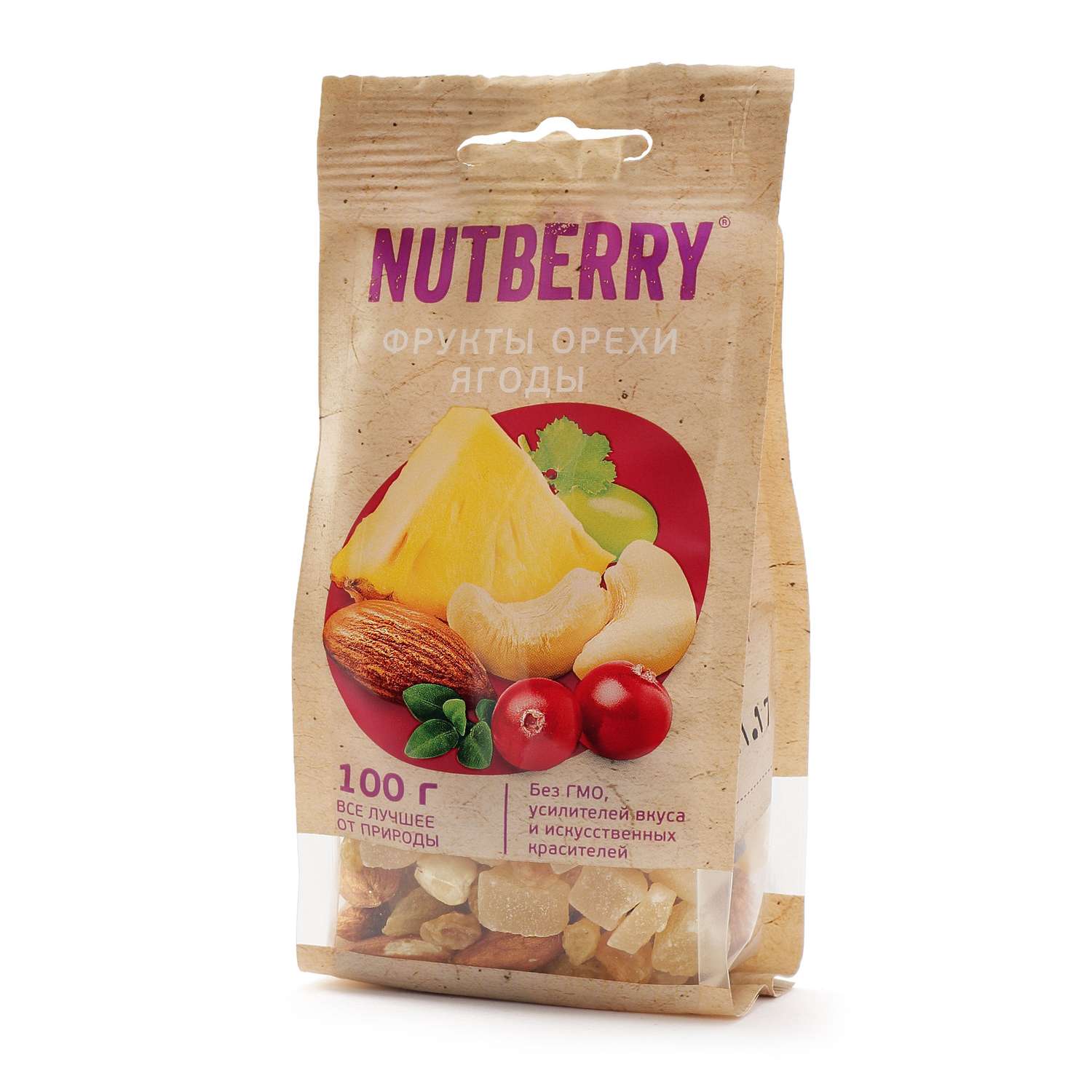 Смесь NUTBERRY орехи фрукты ягоды 100г - фото 1