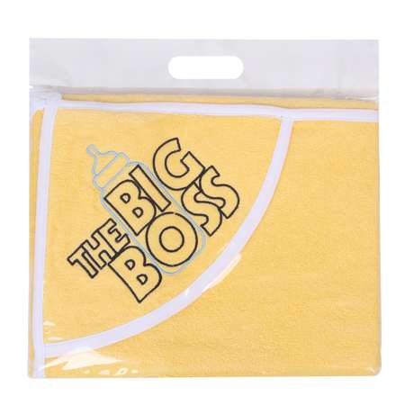 Полотенце Amarobaby Big Boss с уголком Желтый