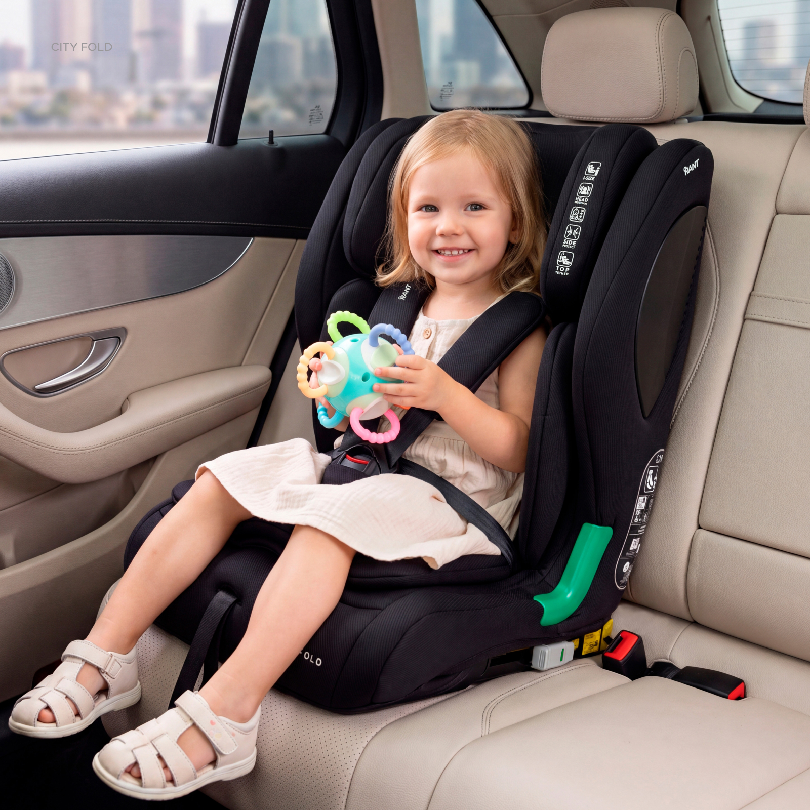 Автокресло Rant City+Fold Isofix 1/2/3 (9-36 кг) черный - фото 6