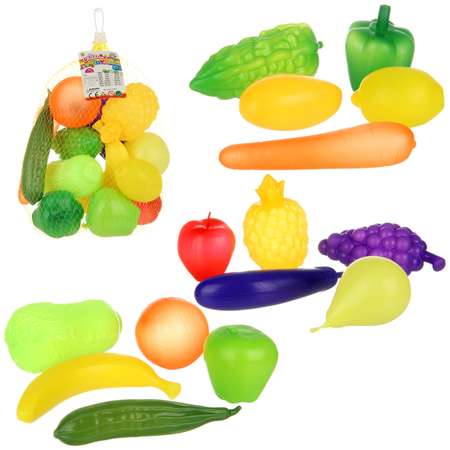 Игровой набор Veld Co продукты, прилавок, касса, тележки и корзинки