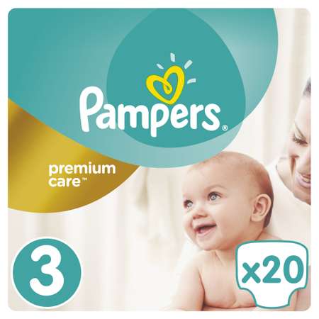 Подгузники Pampers Premium Care 3 (5-9 кг) 20 шт.