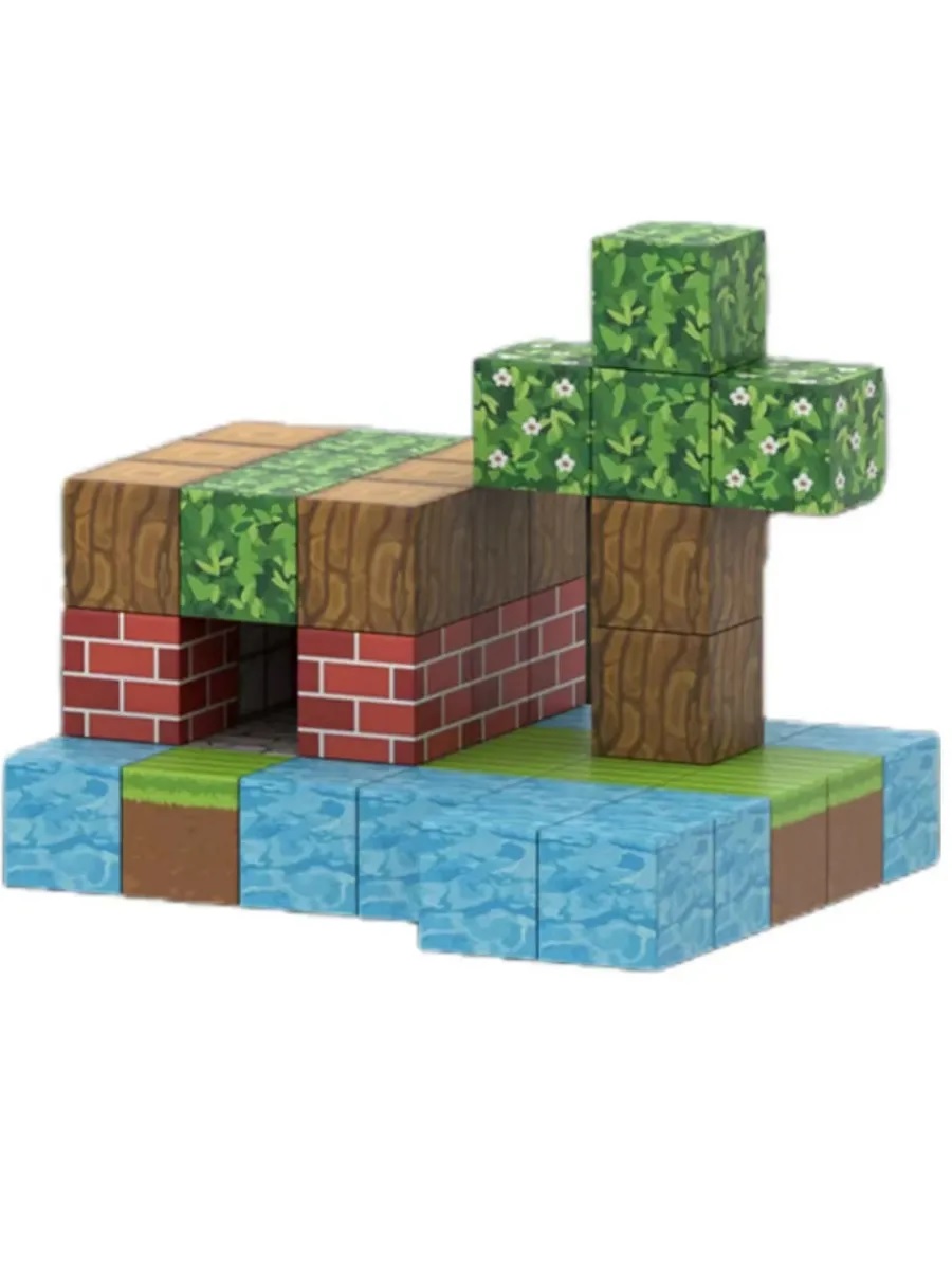 Конструктор ТОТОША из кубиков Майнкрафт магнитный 48 дет. - фото 11