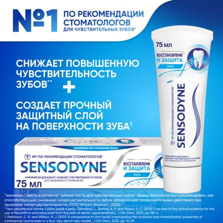 Зубная паста Sensodyne с фтором