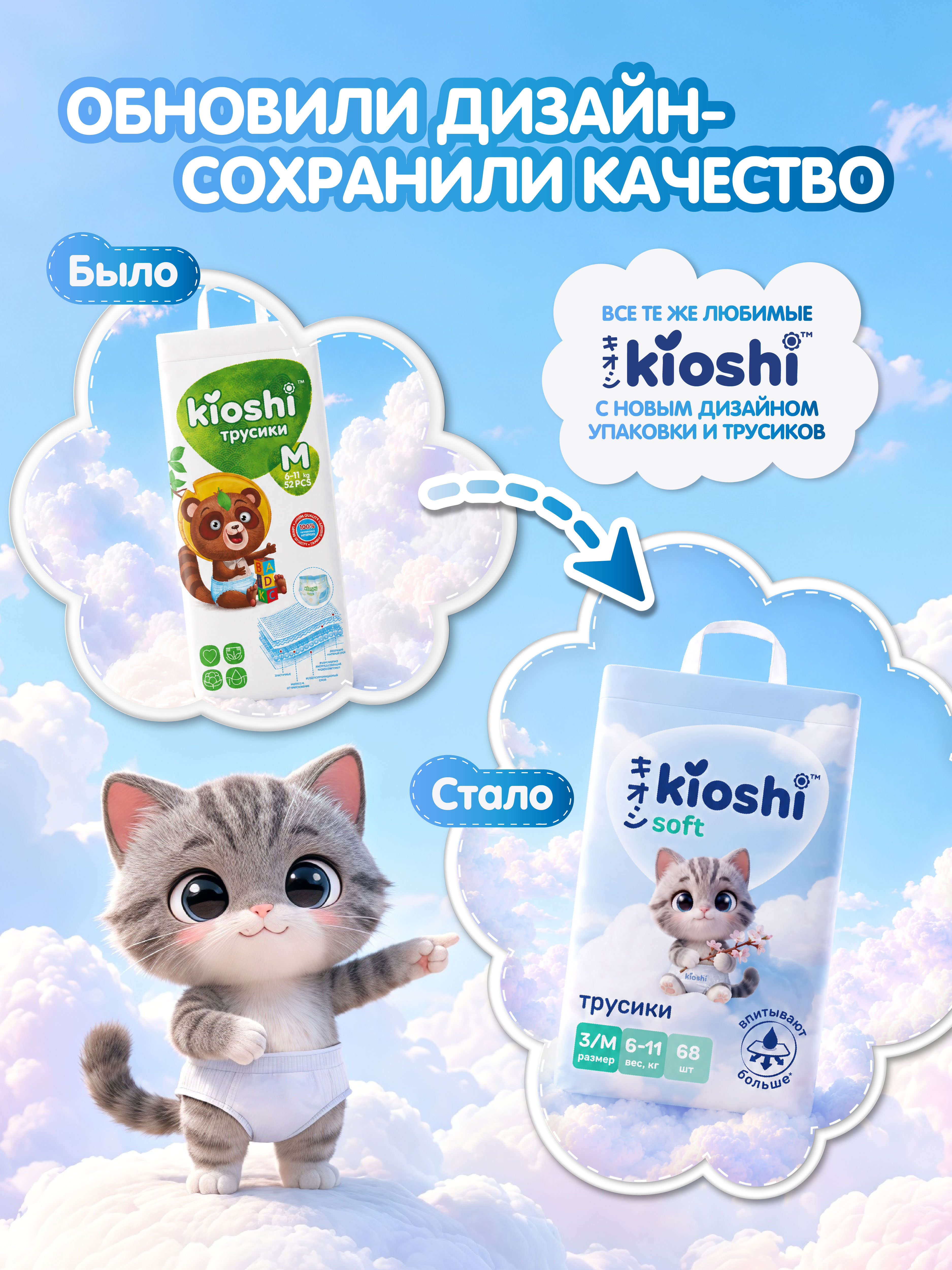 Трусики Kioshi M (6-11) 68 шт. - фото 2