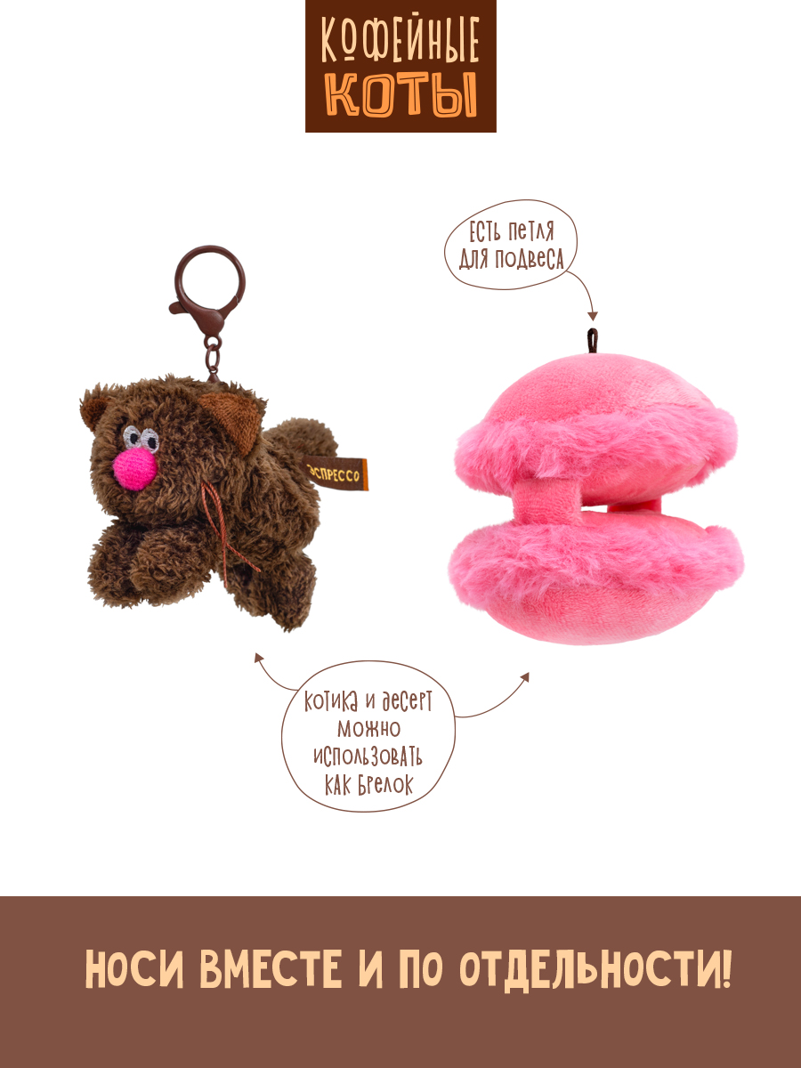 Мягкая игрушка BUDI BASA Кофейный кот Эспрессо - фото 2