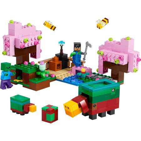 Конструктор LEGO Minecraft Вишневый цветущий сад блочный