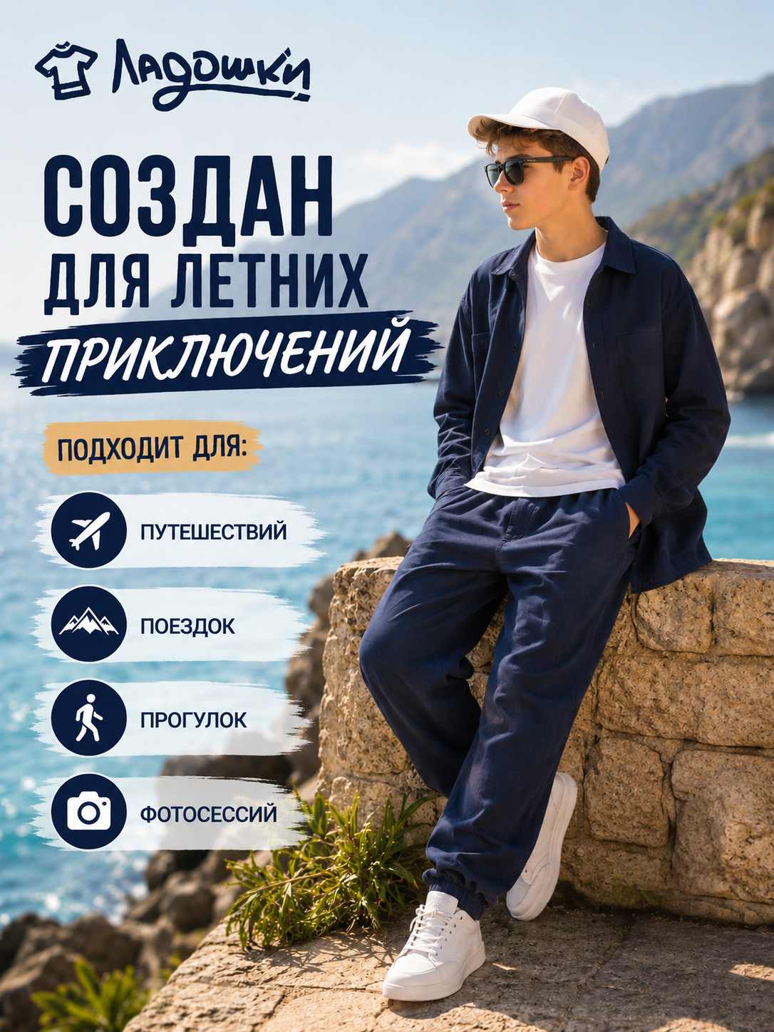 Костюм ЛАДОШКИ Костюм Вельвет синий - фото 4