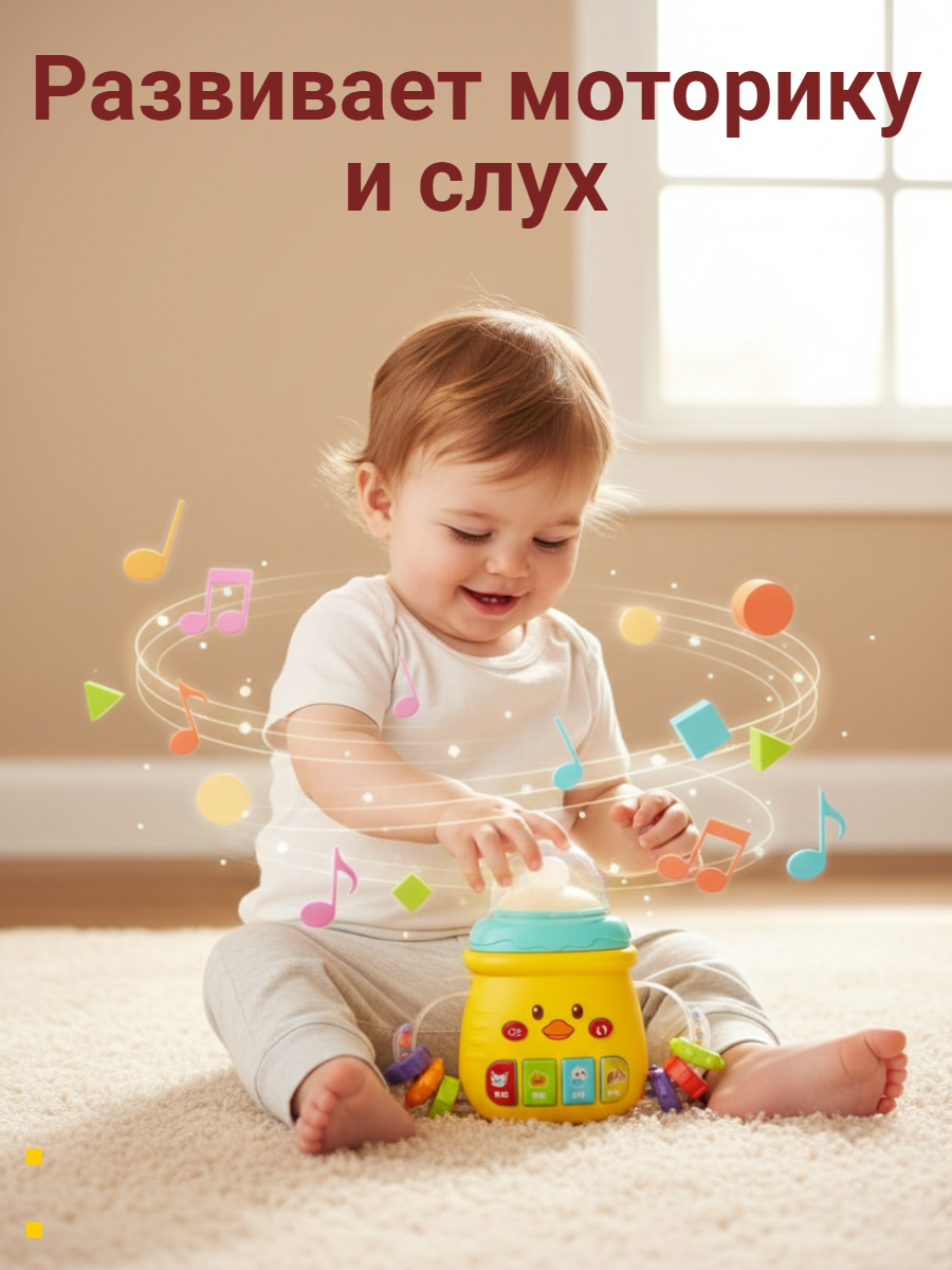 Игрушка ТОТОША Музыкальная Бутылочка грызунок в ассортименте - фото 6