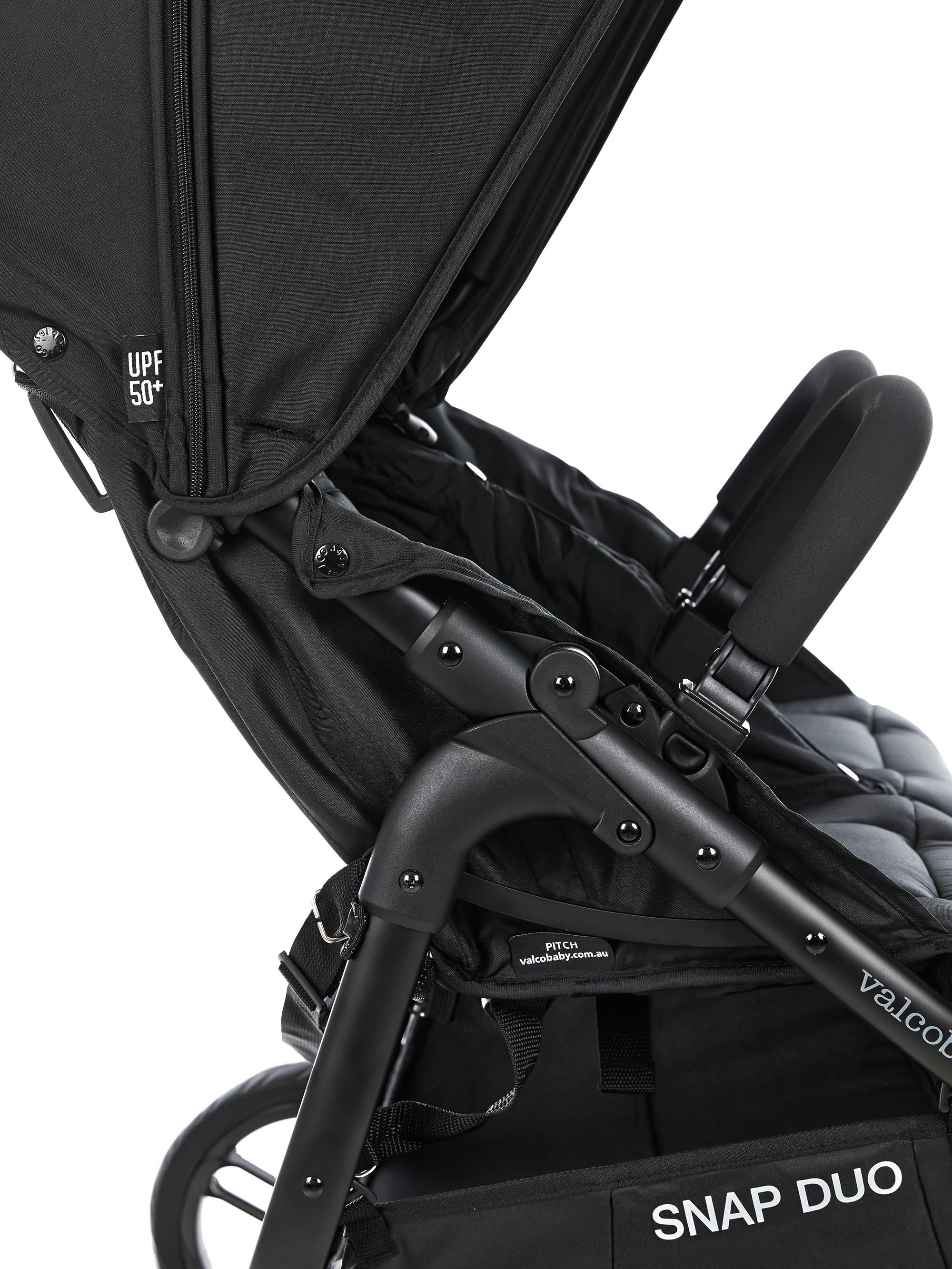 Коляска прогулочная для двойни Valco baby Snap Duo Flatt Matt черный - фото 15