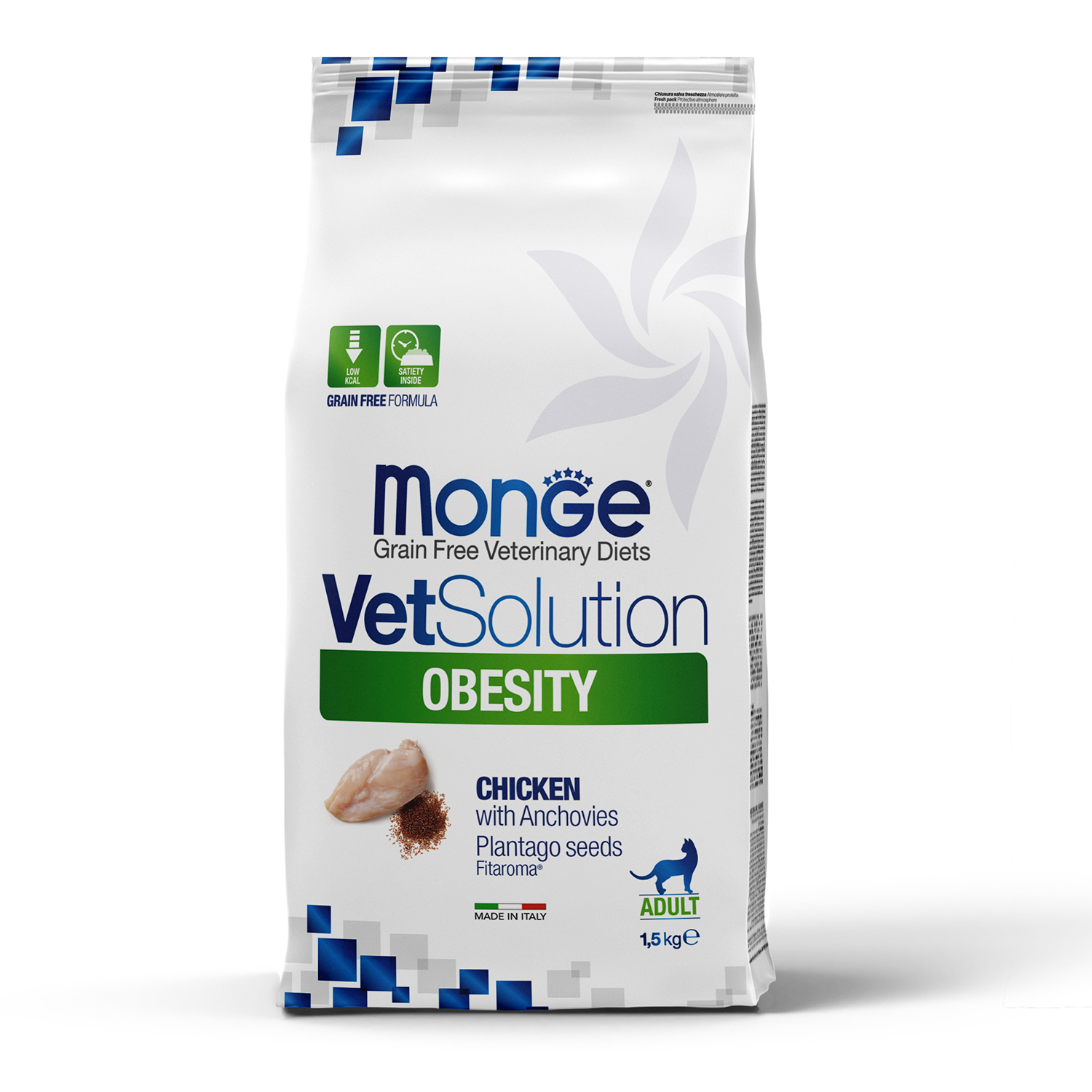 Корм для кошек диетический MONGE VetSolution Cat Obesity Обесити при избыточном весе 1.5кг - фото 5