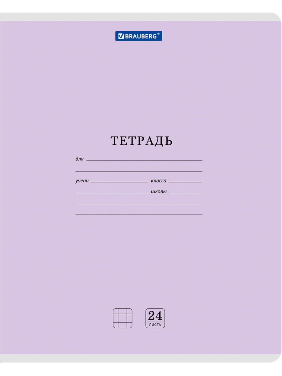 Общая тетрадь Brauberg клетка 24 лист. 10 шт. - фото 9
