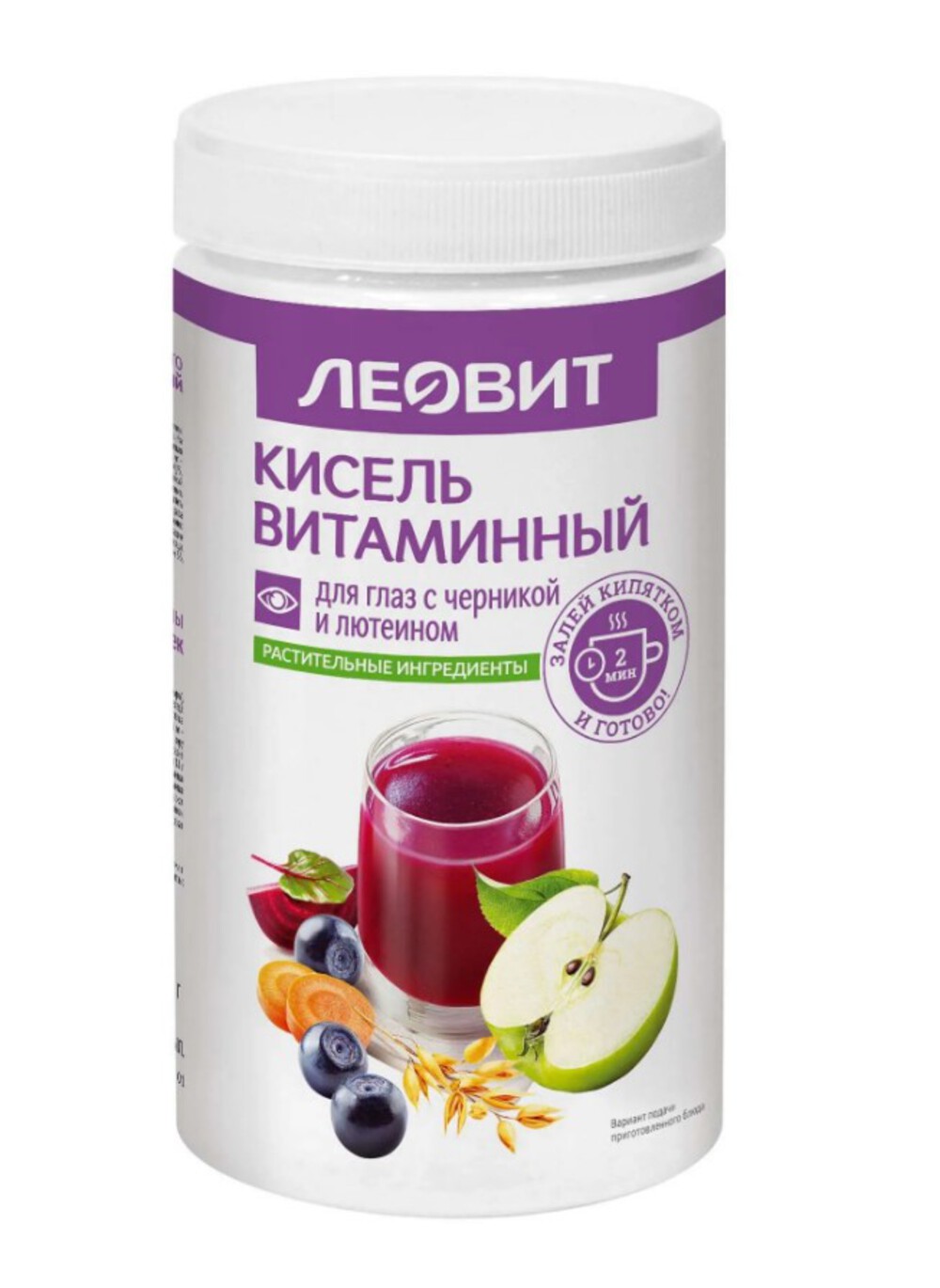 Кисель витаминный для глаз Леовит с лютеином и черникой 400гр - фото 1