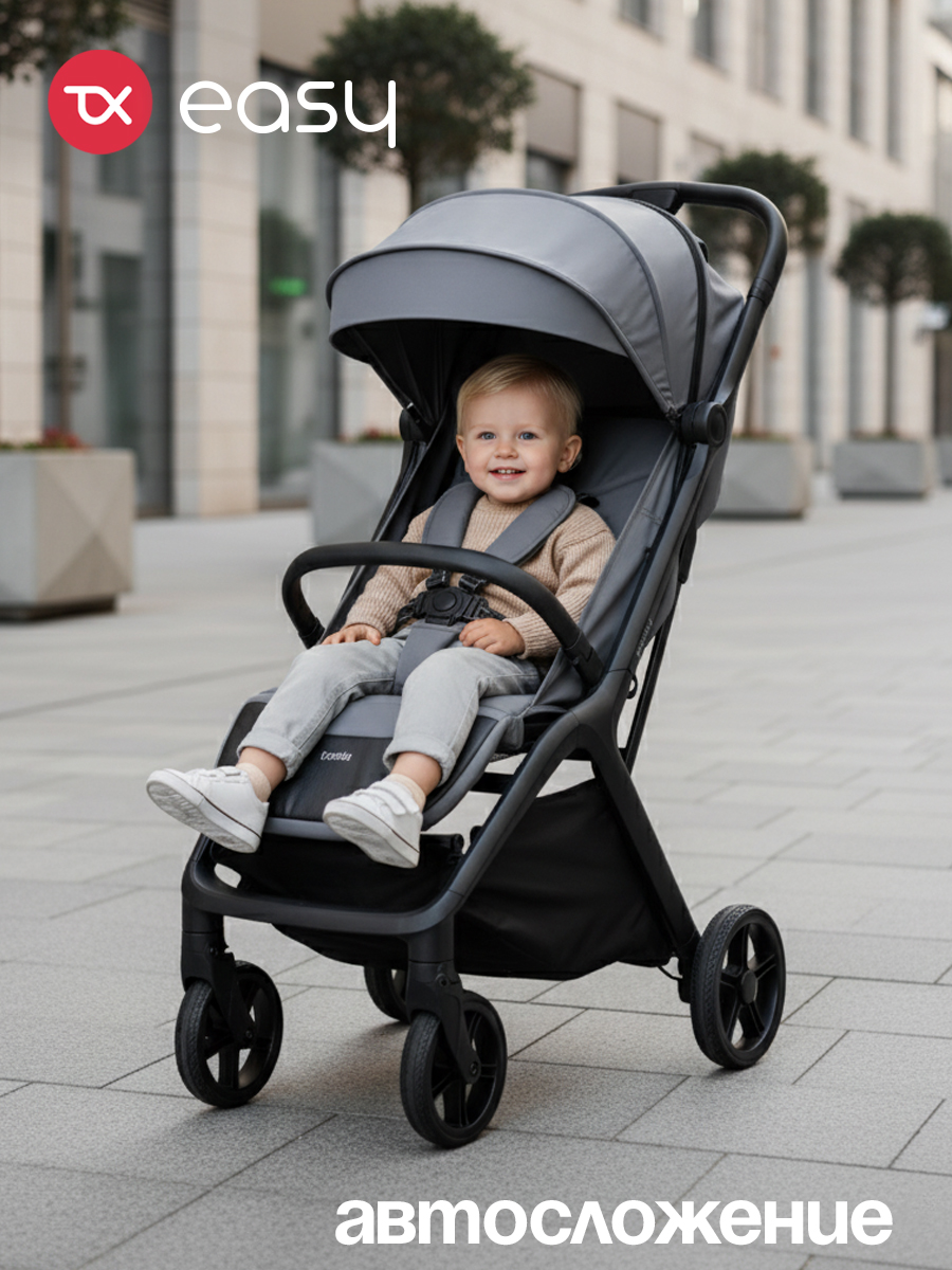 Коляска прогулочная Tomix Easy серый - фото 1