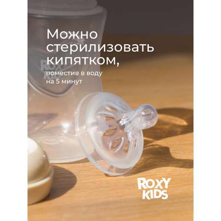Соска ROXY-KIDS силикон M (средний поток) 2 шт.