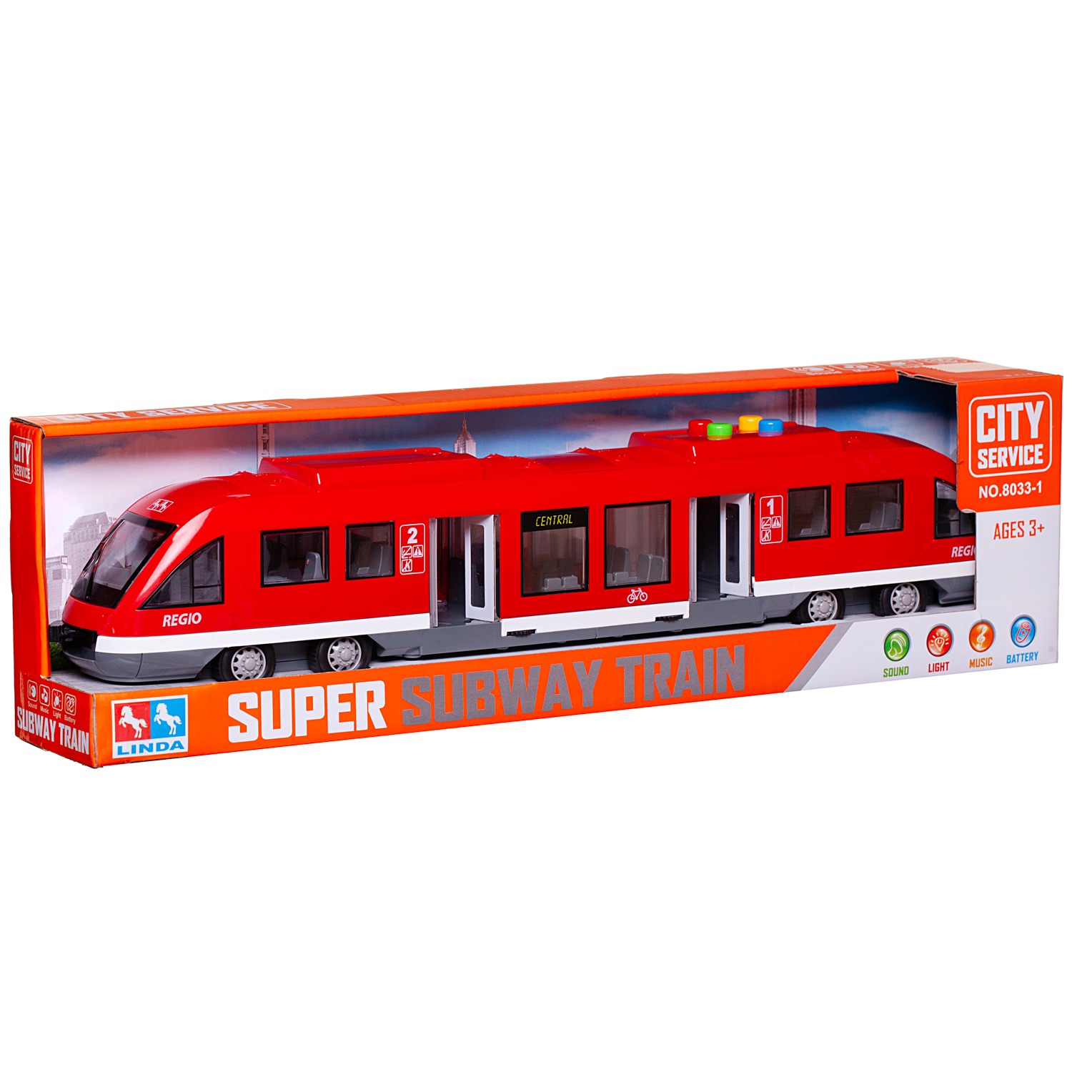 Трамвай Abtoys 8033-1/красный - фото 2