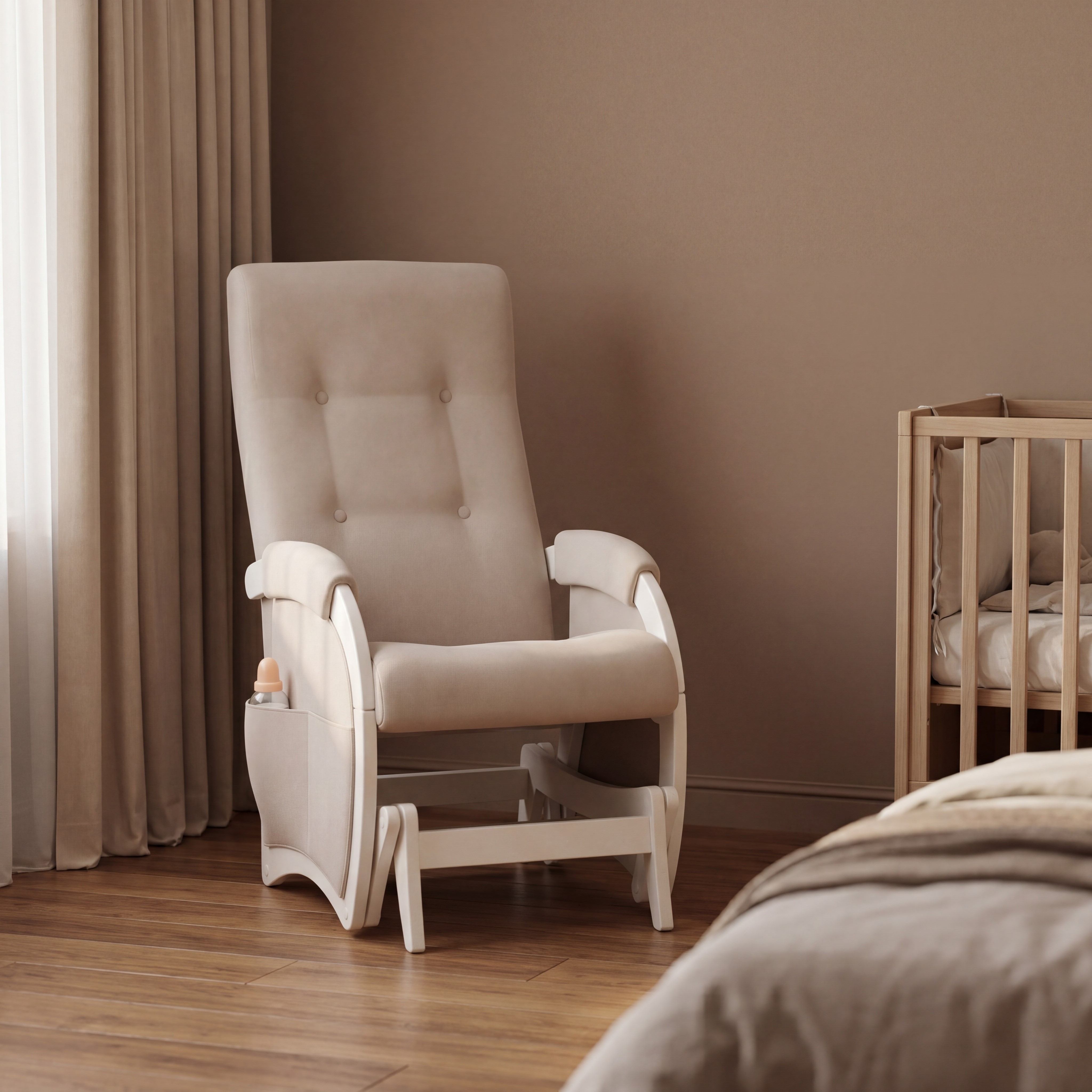 Кресло-качалка Leset Кресло для кормления Смайл Б02 бежевый - фото 2