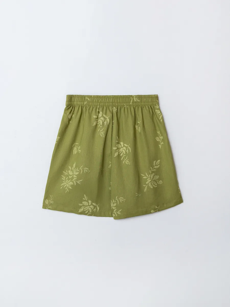 Шорты Mark Formelle (Марк Формэль) 522250/цветы на оливковом - фото 6