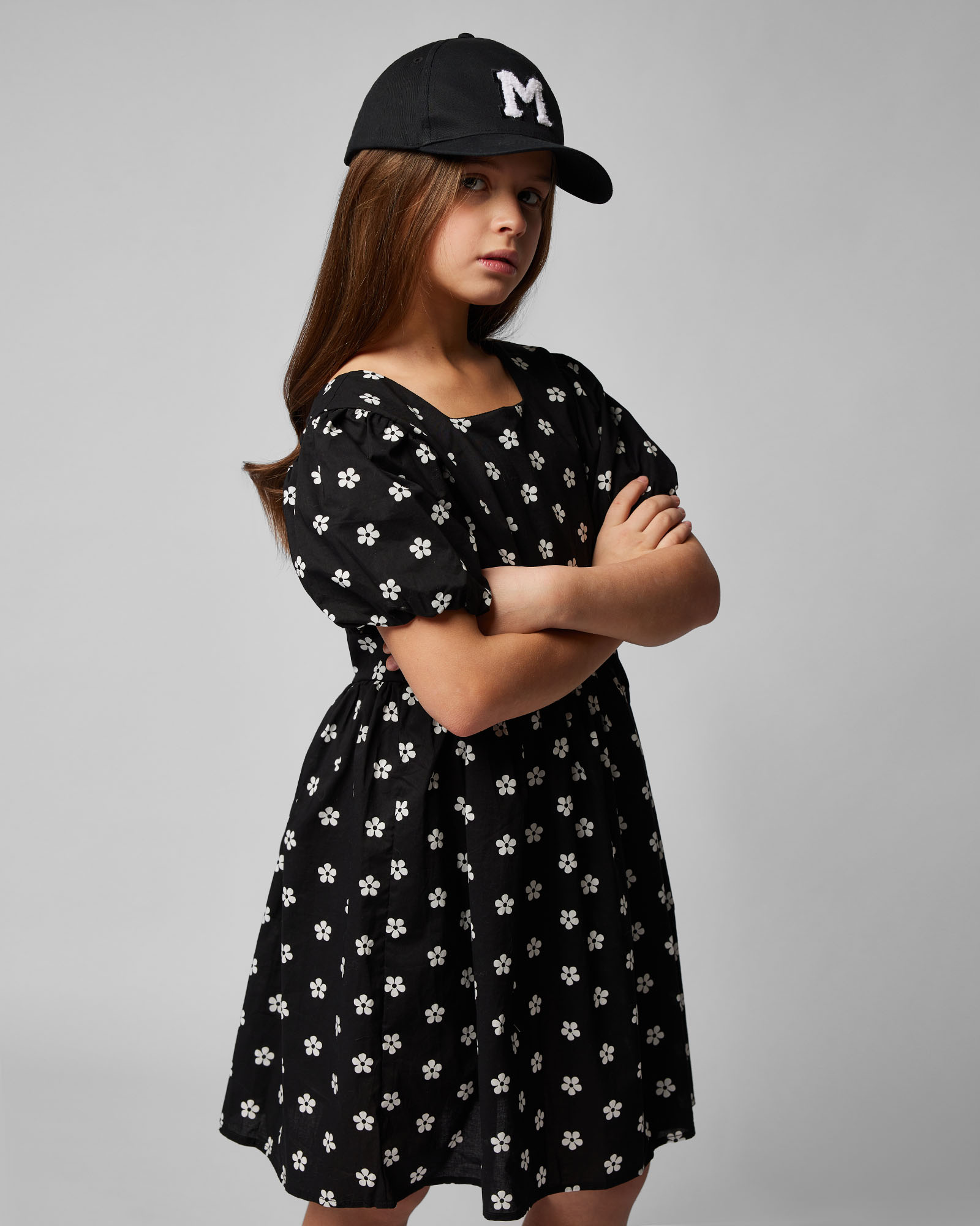 Изображение товара Платье Futurino Цветочное 100% хлопок Квадратный вырез Фонарики