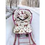 Матрас для санок Baby.Eco.Decor олени со спинкой