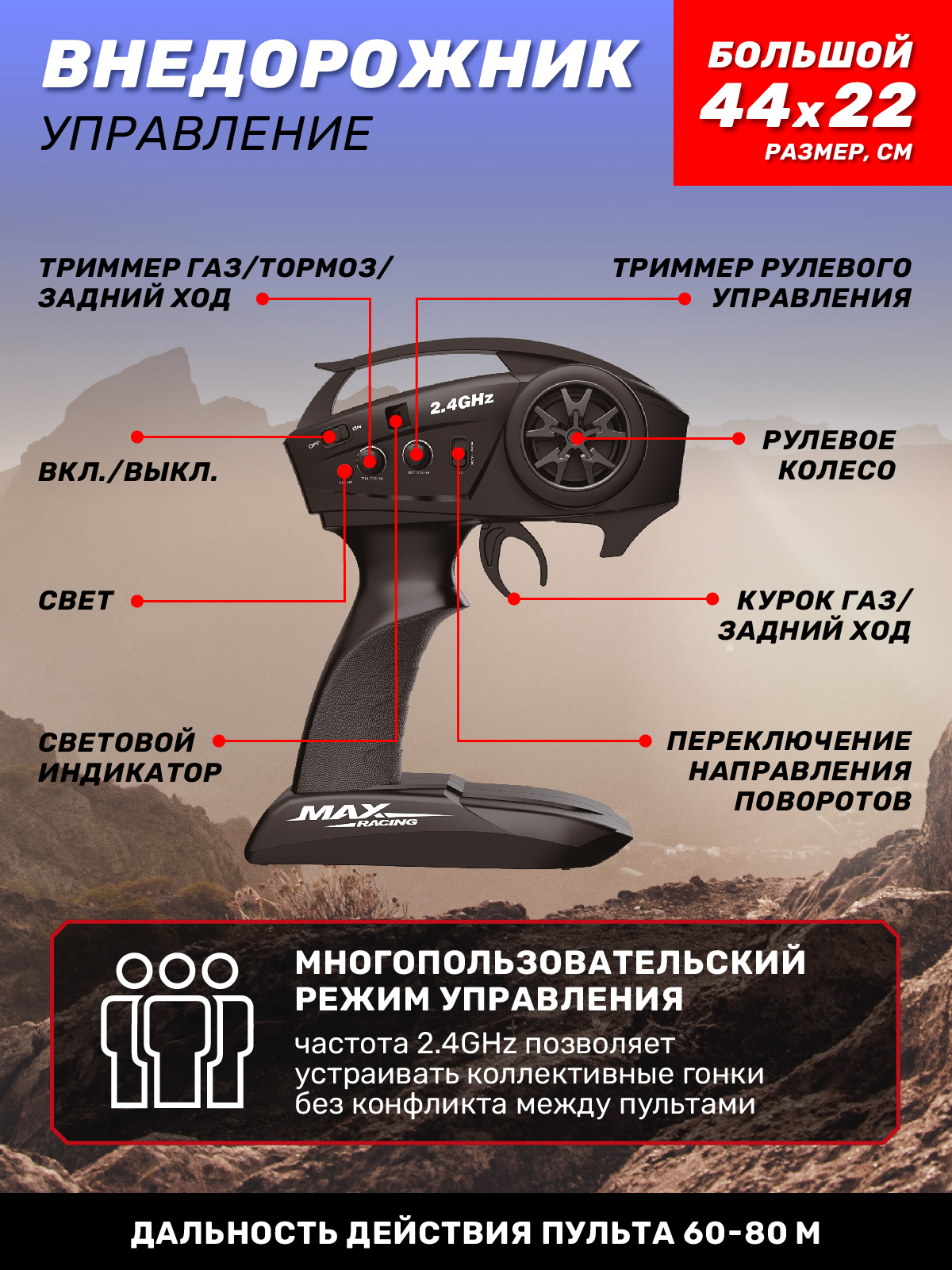 Внедорожник РУ AUTODRIVE 1:10 - фото 5