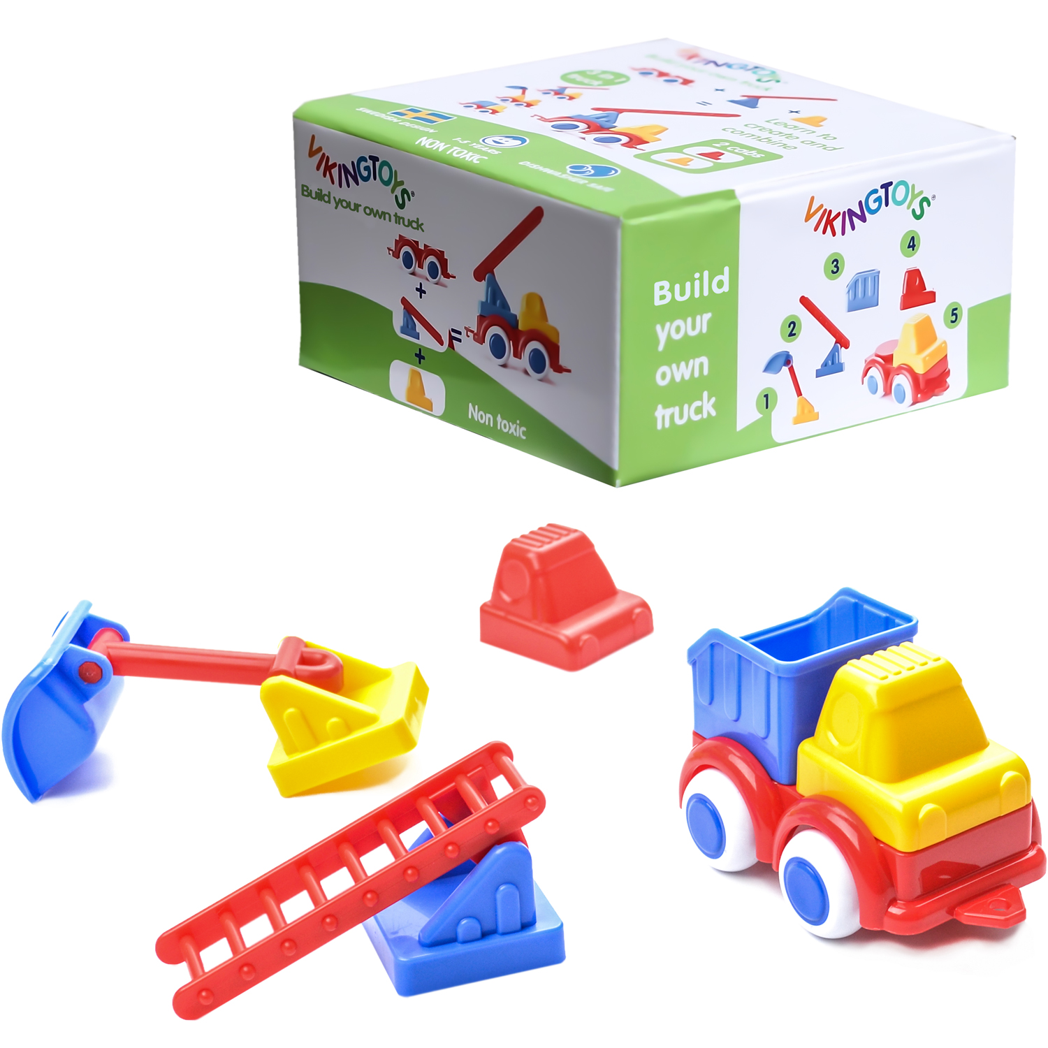 Конструктор VIKINGTOYS Строители Создай свою машинку - фото 1