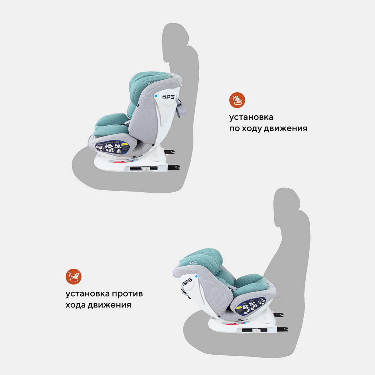 Автокресло Rant Nitro Isofix 0+/1/2/3 (0-36 кг) бирюзовый - фото 6