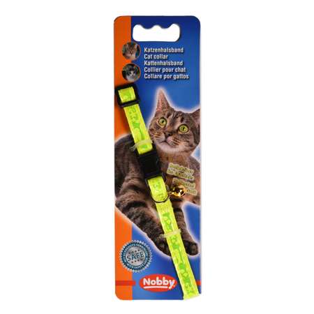 Ошейник для кошек Nobby с бубенчиком Неон Желтый 78065-03