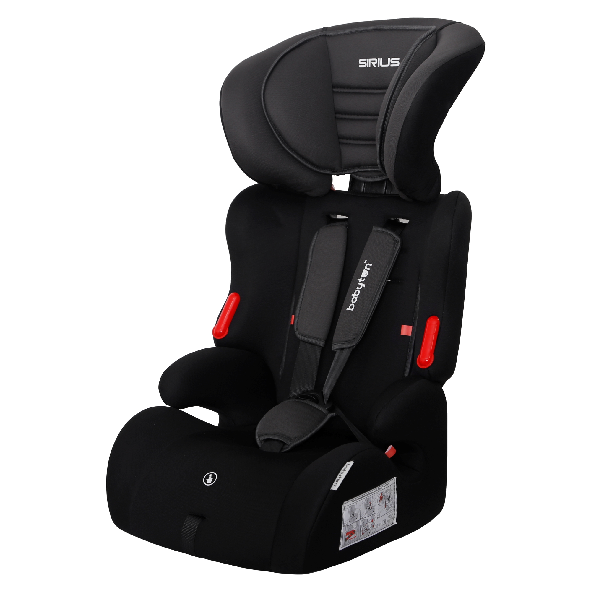 Автокресло Babyton Sirius I/II/III black-grey 1/2/3 (9-36 кг) - фото 26