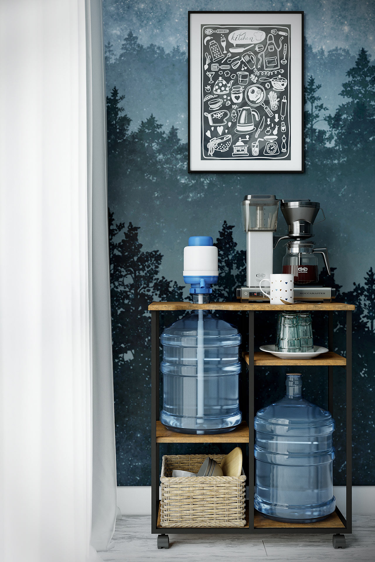 Подставка для воды КАЛИФОРНИЯ МЕБЕЛЬ Уотер loft дуб американский - фото 5