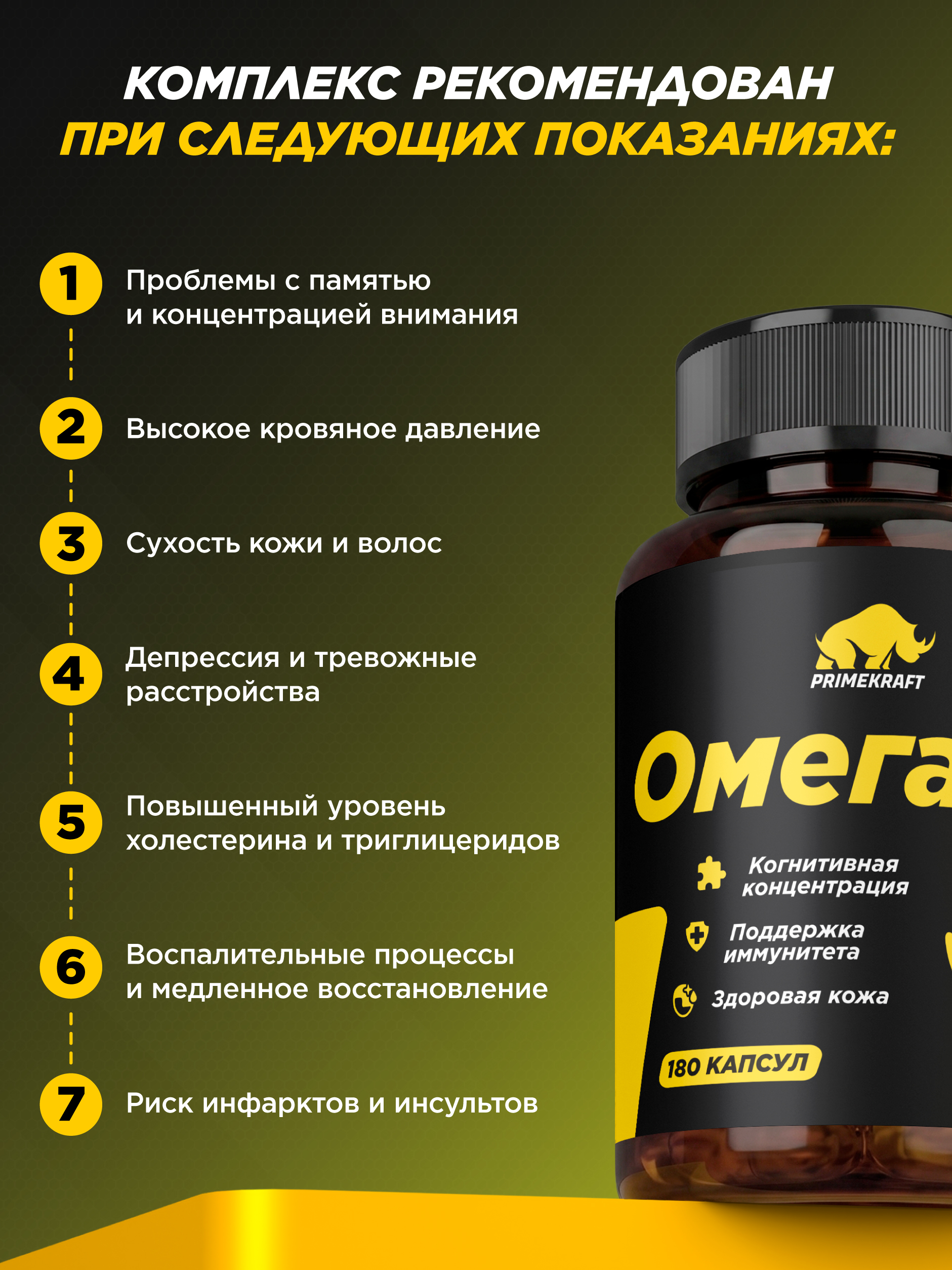 Омега-3 Prime Kraft 1000 mg 90 капсул Витамины для взрослых - фото 3