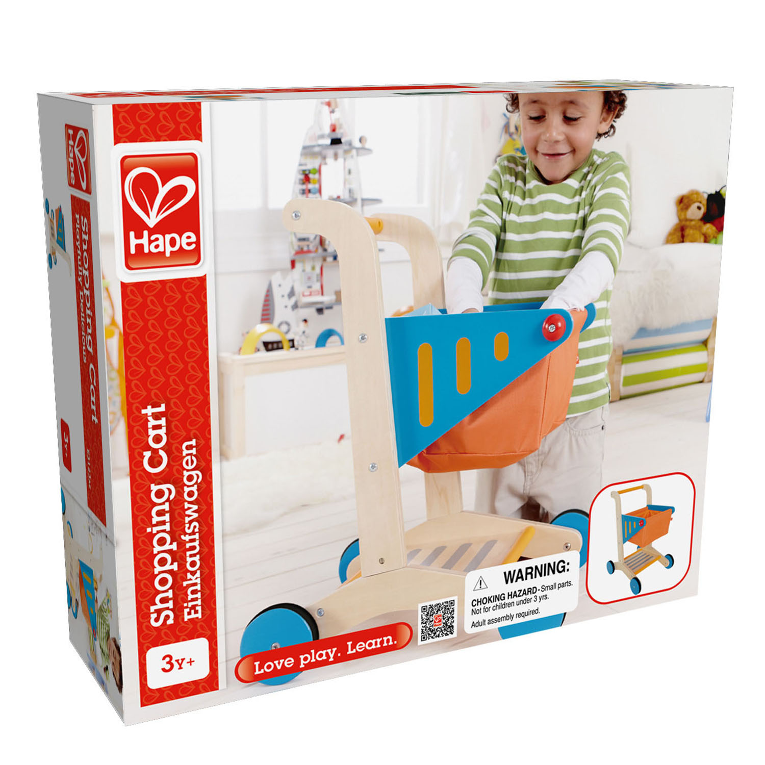Игровой набор Hape тележки и корзинки, продукты, касса - фото 13