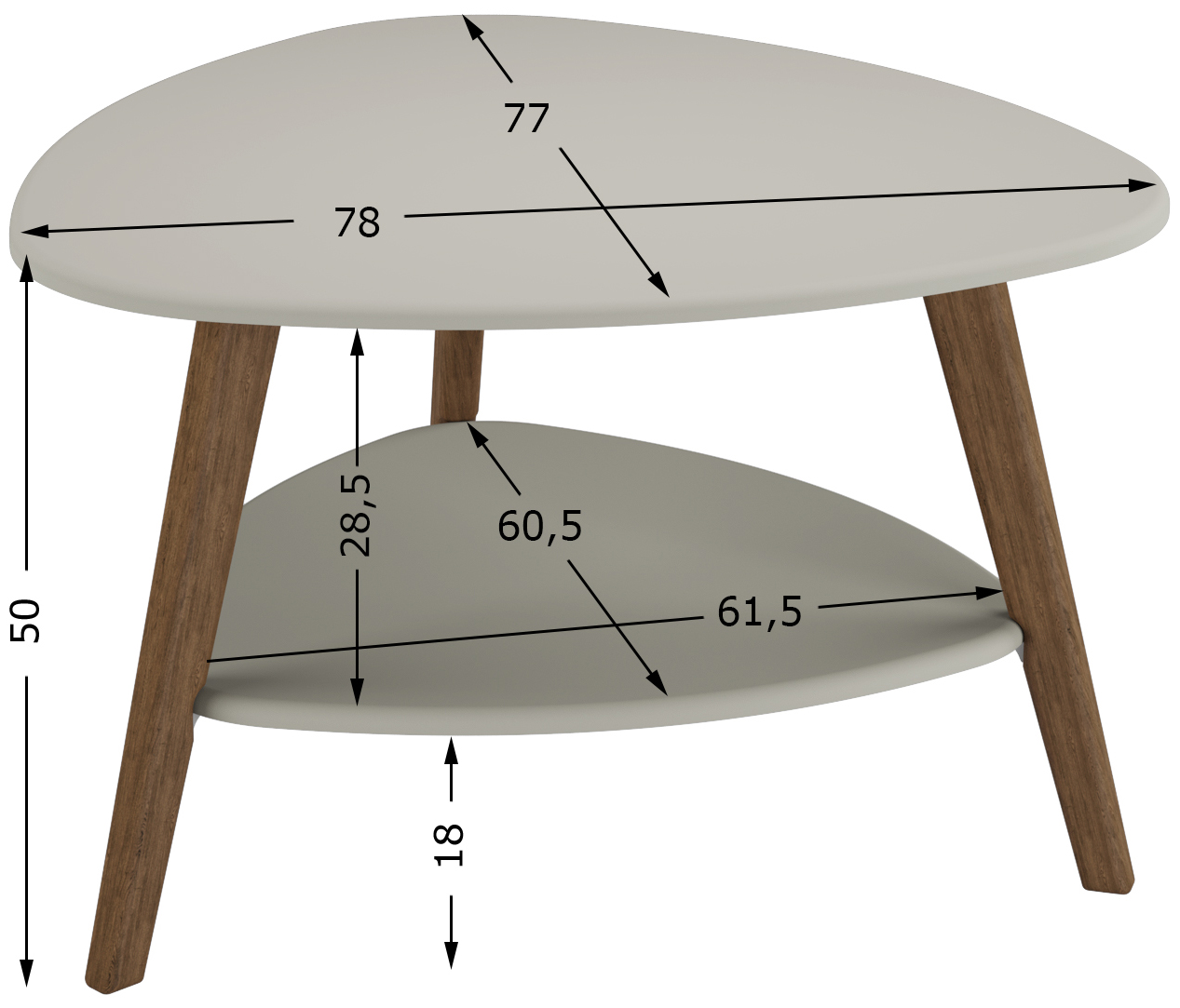 Стол журнальный КАЛИФОРНИЯ МЕБЕЛЬ Бруклин Латте - фото 4