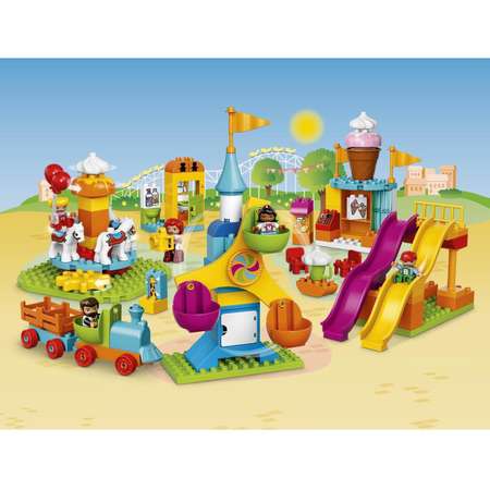 Конструктор LEGO DUPLO Большой парк аттракционов блочный