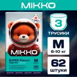 Трусики Mikko Bear Premium M (6-10 кг) 62 шт.
