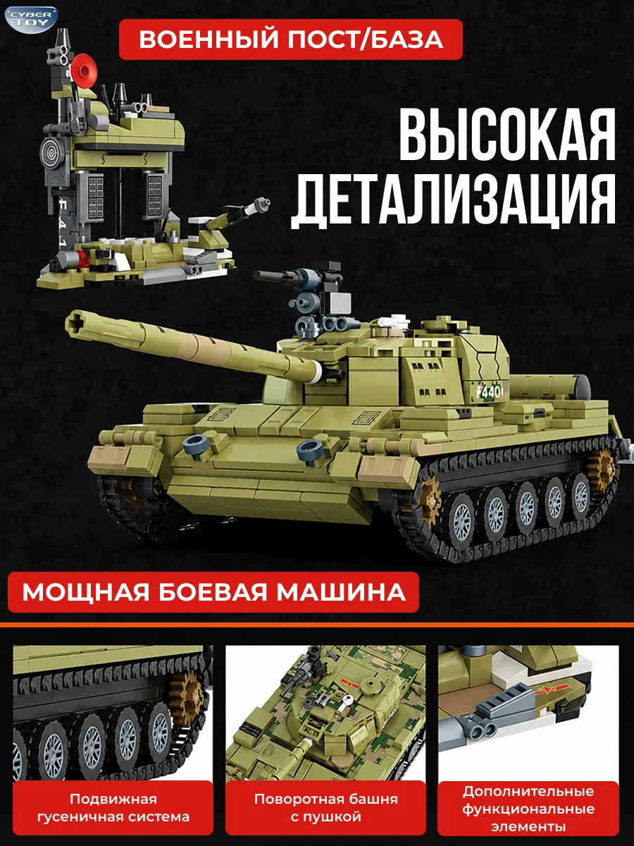 Конструктор CyberToy Военный конструктор 1208 дет. - фото 4