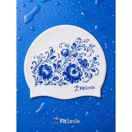 Шапочка силиконовая FitSmile А-ля рус синяя