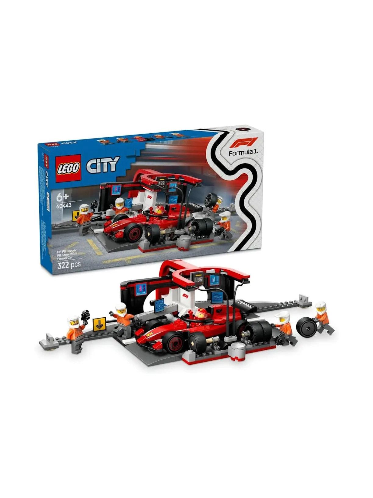 Конструктор LEGO City Пит-стоп F1 322 дет. - фото 1