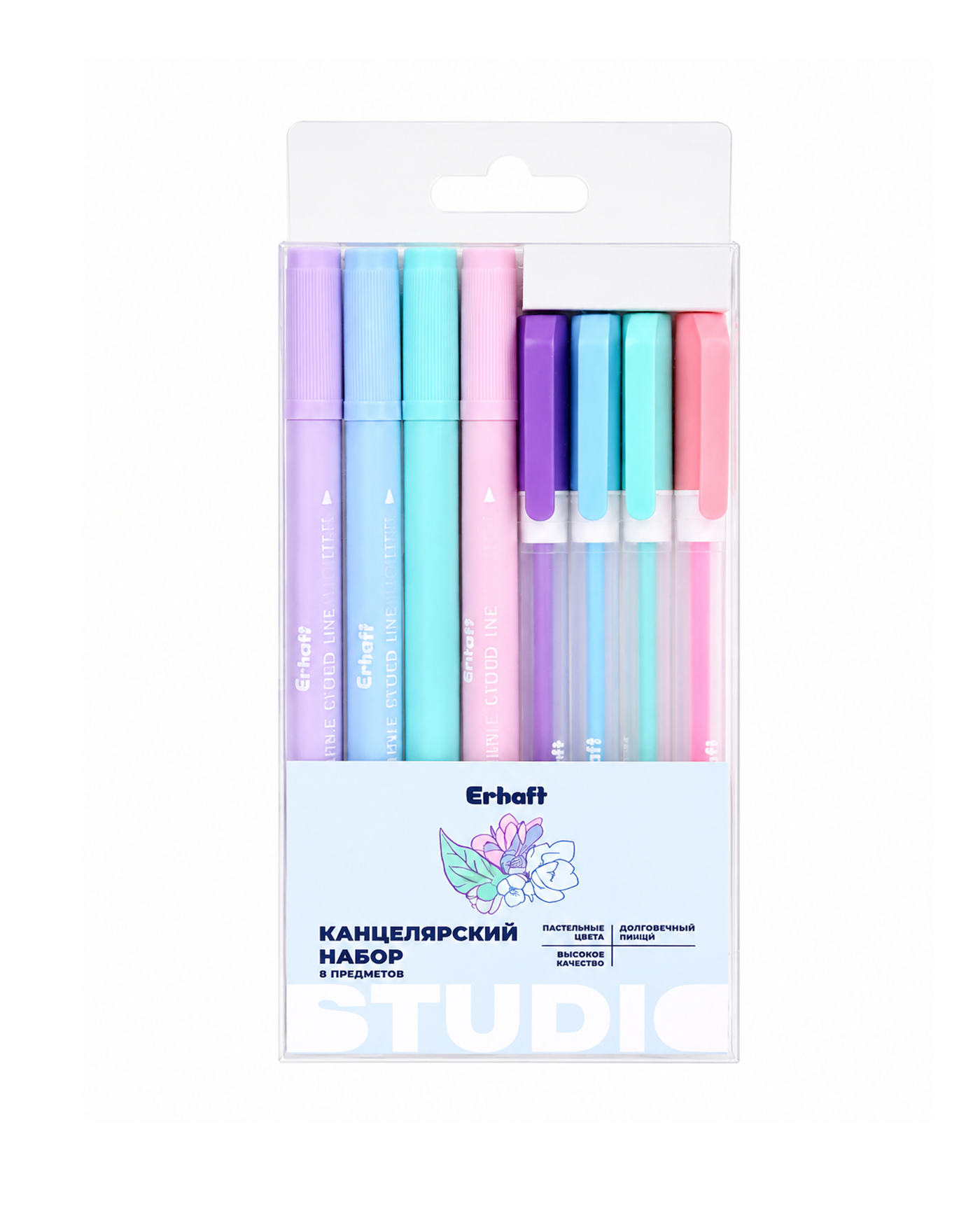 Изображение товара Набор канцелярский Erhaft Studio Pastel 9 предметов