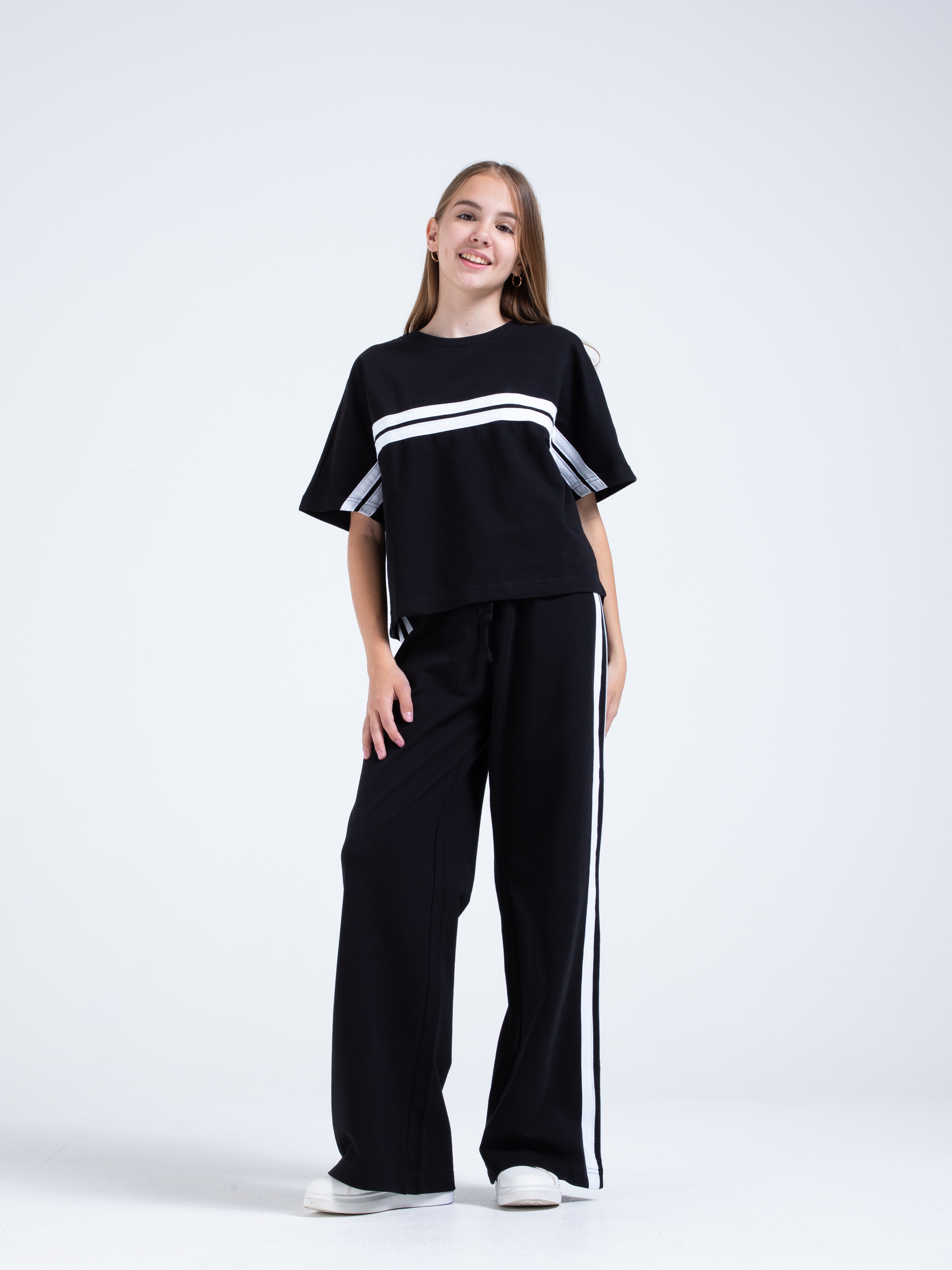Футболка и брюки STELLA MODA 24401_черный - фото 8