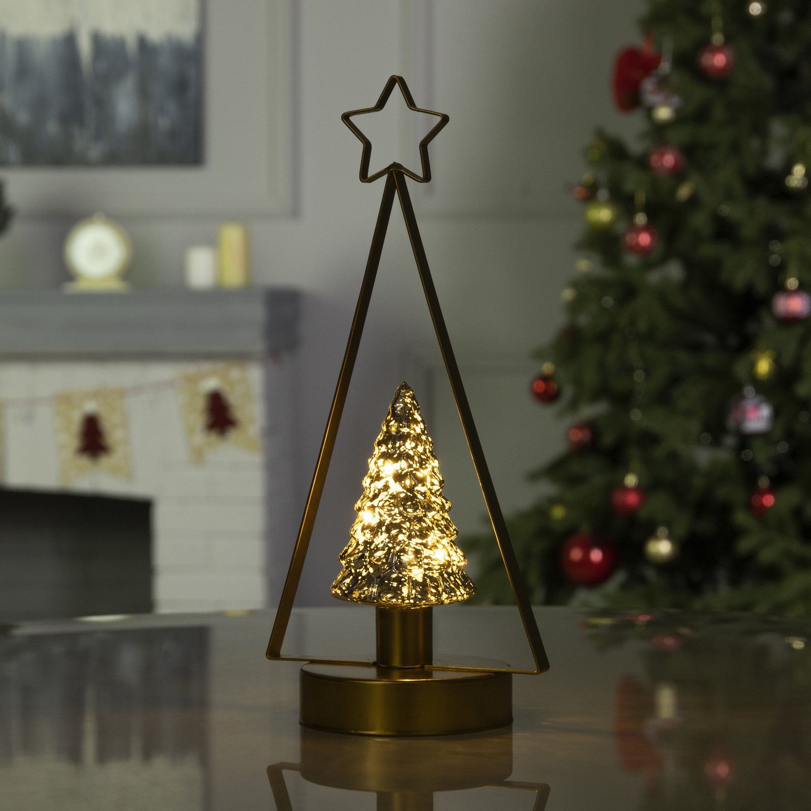 Светодиодная фигура Sima-Land «Ёлка золотистая» - фото 1
